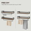 2Pcs Corner Wall Shelves Industrial Style Metal Wood Shelving Shelf Storage Hook