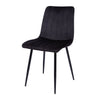 Set of 2 Velvet Dining Chairs Soft Padded Seat Metal Legs Modern Office Kitchen