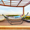 Hammock Sun Lounger Bed Stand Outdoor Patio Swing Steel Frame Hanging Hooks