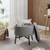 Round Ottoman Stool Fabric Padded Pouffe Side End Table Storage Box Footstool