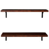 2 Tiers shelves Floating Wall Shelve Home Decor Storage Wood Shelf Unit