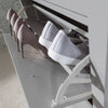 Grey Shoe Cabinet Storage Wooden