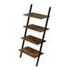 Industrial Ladder Shelves Wall Leaning Shelf Rack 4 Tier Storage Shelving Unit