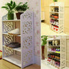 Cabinet White 3/4/5 Tiers Shoe Rack Storage Shelf Display Stand Organiser Unit