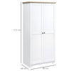 172cm Wooden Storage Cabinet Cupboard With 2 Doors 4 Shelves White Pantry Closet