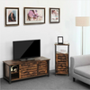 INDUSTRIAL Style TV Unit Stand Vintage Rustic Sideboard Storage Media Cabinet