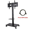 UNHO Floor TV Stand Tilt 15° with Mount and Mobile Wheel Universal for 32-65" TV
