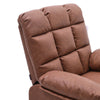 Manual Recliner Armchair PU/Velvet Sofa Reclining Chair with Adjustable Footrest