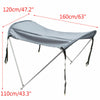 2 Bow Bimini Top Grey 160cm Water Resistant Boat Canopy Canvas Cover Anti-UV