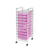 Storage Trolley On Wheels. 4 10 15 Drawers Home Office Salon Paper Organiser