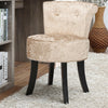 Bedroom Dressing Table Stool Crushed Velvet Padded Scroll Back Seat Side Chair