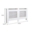 Mondeer Radiator Cover Wall Cabinet MDF Grill Shelf Horizontal Slats White Large
