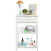 White Bedroom Bedside Table Unit Cabinet Nightstand with 1 Drawer 2 Shelves