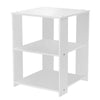 2 Tier White Bedside Table Cabinets Nightstand Bedroom Furniture Shelves Storage