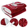 HEATED PLUSH ELECTRIC THROW SOFT FLEECE WINTER OVER BLANKET W/DIGITAL CONTROLLER