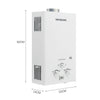 8L Tankless Gas Hot Water Heaters LPG Propane Instant Boiler Camping Van Shower