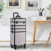 4IN1 Makeup Train Trolley Case Beauty Vanity Hairdressing Box on Wheels W/Drawer