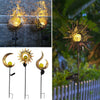 Solar Powered Sun/Moon/Flame LED Stake Light Ground Garden Lawn Outdoor Lamp NEW
