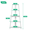 White 5 Tier Corner Bookshelf Display Shelving Storage Home Office Plant Stand