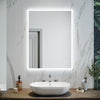 Illuminated LED Bathroom Mirror with Shaver Socket Demister Touch Sensor 600x800