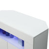 Corner TV Unit Stand Cabinet Media Storage Console Shelf Cupboard RGB LED Lights