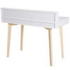 Writing Desk Side Console Table Workstation Solid Wood Legs White Home Office