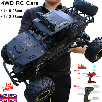Large Remote Control RC Cars Big Wheel Car Monster Truck 4WD Kid Toy Electric UK