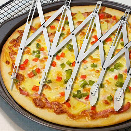 5Wheel Pizza Cutter Stainless Steel Multi Roller Pizza Slicer Pastry Cutter Q5O0