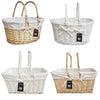 TRADITIONAL SHOPPING BASKETS HAMPER FOLDING HANDLES PICNIC STORAGE WICKER BOX