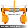 Push Beam Trolley 2 Ton Adjustable Screw Type Push Roller Trolley 4400 Lbs