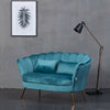 Chesterfield Velvet Lotus Seat Shell Back Armchair 1/2 Seater Sofa Couch Settee