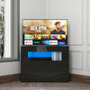 High Gloss LED Corner TV Stand Cabinet Entertainment Unit Sideboard Cupboard