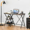 Industrial Computer Desk Office Shelves Bookshelf Storage Vintage Writing Table