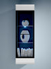 White High Gloss Wall Display Cabinet Glass Door LED Lights Unit Fever New