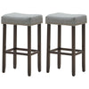 Set of 2 Saddle Bar Stools Upholstered Counter Stool Home Kitchen Dinning Chairs