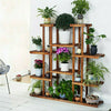 UNHO Various Style Wooden Plant Shelf Stand Plant Flower Pots Rack Garden Decor