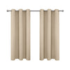 2 Panels Curtain Blackout Ring Top Drapes for Bedroom Beige Drapes Modern New