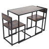 Industrial Bar Dining Table Set & 2 Chairs Seat Kitchen Furniture Wooden & Metal