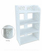 4/5 Tiers UK Shoe Rack Storage Shelf Display Stand Organiser Unit Cabinet White