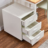 White/Black 3 Drawers Mobile File Cabinet Side End Table Storage Cabinet Office