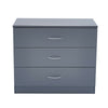 Grey Chest of Drawers Bedside Table Cabinet Nightstand 3 Drawer Bedroom Storage