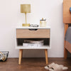 Wooden Bedside Table with Drawer Nightstand Cabinet Storage Bedroom Furniture