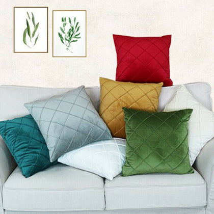 7 Colors Soft Smooth Thick Polyester Cross Deco Throw Pillow Case Cushion Cover