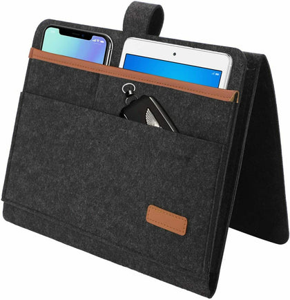 Felt Bedside Pocket Caddy Storage Organizer Bed Organizing Desk Sofa Holder