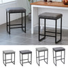 Breakfast Bar Stool Industrial Kitchen Counter Barstool PU Leather Padded Seat