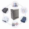 Corner Laundry Storage Bin Folding Basket Washing Clothes Bin Hamper With Lid