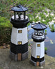 SOLAR POWERED LIGHTHOUSE ROTATING LED GARDEN LIGHT HOUSE DECOR
