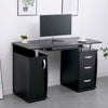 Black Computer Desk PC Laptop Table Home Office Study Workstation Gaming