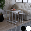 Nest of Tables High Gloss Set of 3 Nesting Coffee Side End Table Furniture