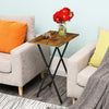 HOOBRO Side Table Folding Tray Table TV Trays Industrial Snack Tables End Table